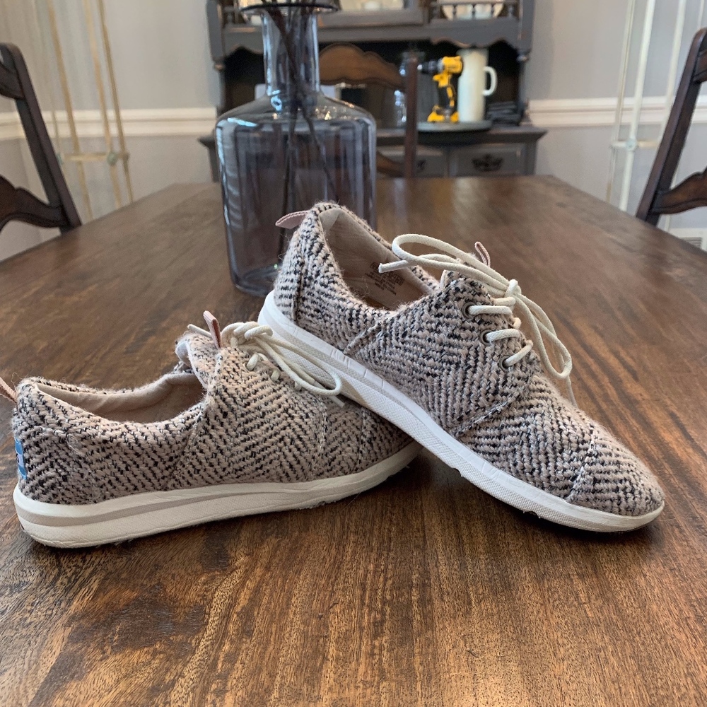 TOMS Del Rey Sneakers, Tan Herringbone